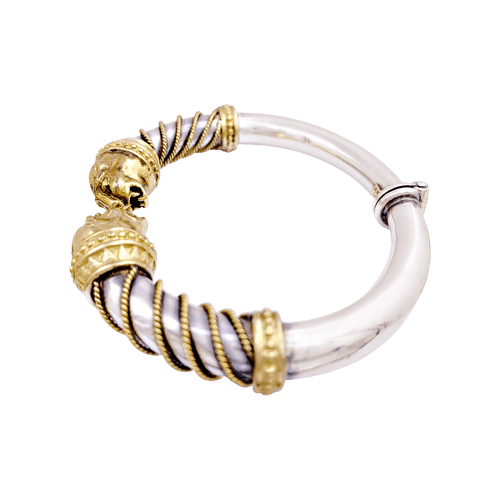 Bracelet Zolotas Heritage - Bracelet jonc en or jaune et argent 58 Facettes 34478
