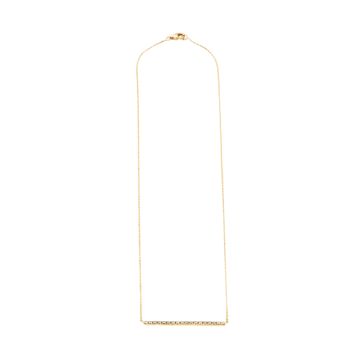Necklace Yellow gold necklace set with a natural diamond bar 58 Facettes