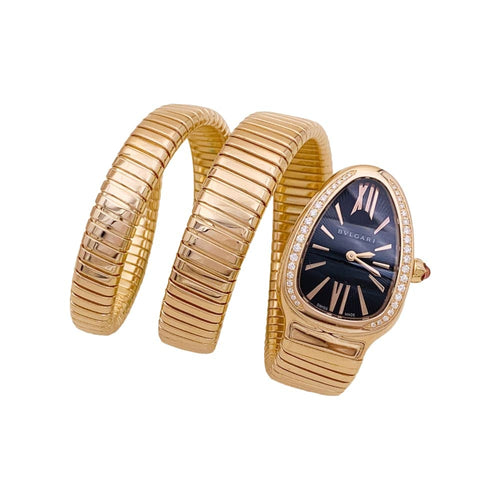Montre Bulgari Serpenti Tubogas - Montre en or rose et diamants 58 Facettes 34807