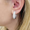 Boucles d'oreilles Boucles d’oreilles créoles en or blanc 750 pavées de diamants 58 Facettes 34514