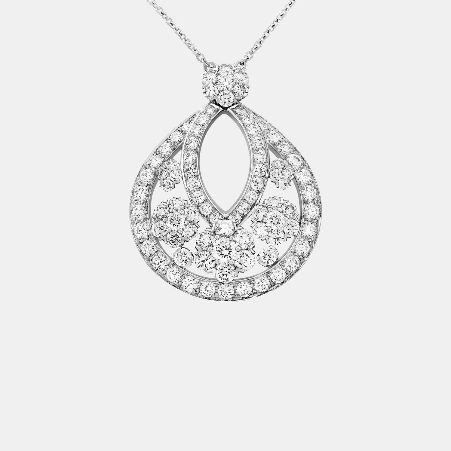 Pendentif Snowflake Platine Diamant 6.05ct