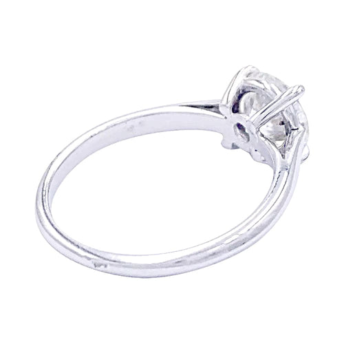 Bague 52 Bague solitaire en or blanc 750 sertie d’un diamant 1,36 ct 58 Facettes 32183