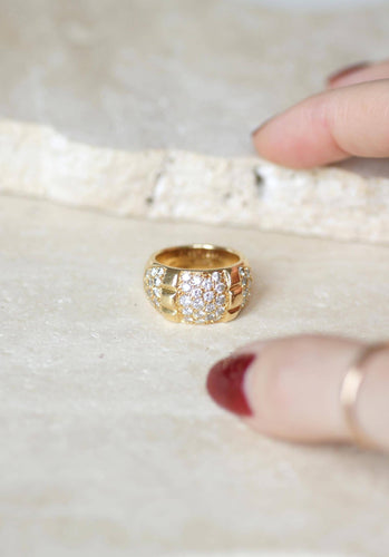 Bague 52 Van Cleef & Arpels - Bague jonc en or jaune et diamants 58 Facettes