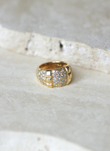 Bague 52 Van Cleef & Arpels - Bague jonc en or jaune et diamants 58 Facettes