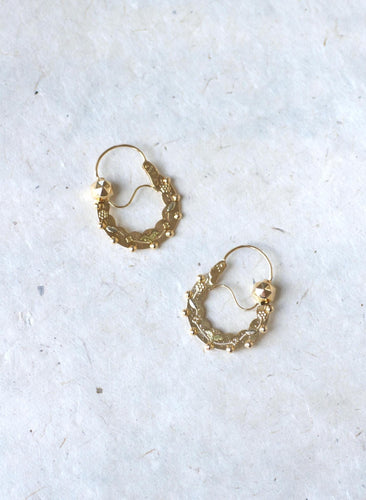Boucles d'oreilles Boucles d’oreilles créoles savoyardes en or rose et jaune 18k 58 Facettes