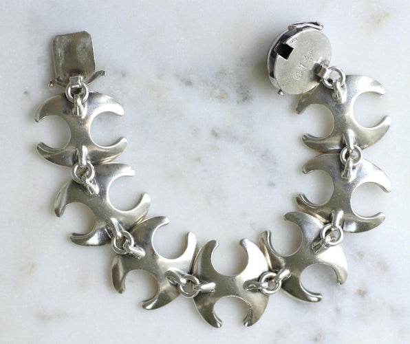 Bracelet Georg Jensen - Bracelet articulé en argent avec hématite (modèle 130B) 58 Facettes