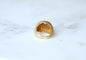 Bague 49.5 Bague boule sertie d’un diamant en or jaune 18k années 60 58 Facettes