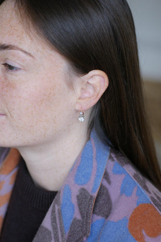 Boucles d'oreilles Boucles d'oreilles dormeuses Belle Époque en or jaune 18k, platine et diamants 58 Facettes