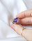 Bague 49 Bague boule à gaudrons en or jaune 18k et améthystes 58 Facettes