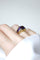 Bague 49 Bague boule à gaudrons en or jaune 18k et améthystes 58 Facettes