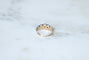 Bague 51 Bague jarretière en or rose 14Kt et argent, diamants taillés en table et rose 58 Facettes
