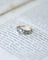 Bague 51 Bague jarretière en or rose 14Kt et argent, diamants taillés en table et rose 58 Facettes
