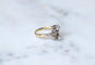 Bague 56.5 Bague Toi et Moi en or jaune 18k et platine, diamants 0,55 ct 58 Facettes