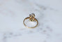 Bague 56.5 Bague Toi et Moi en or jaune 18k et platine, diamants 0,55 ct 58 Facettes