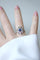 Bague 51 Bague dôme Art Déco en or jaune 18Kt et platine, saphir et diamants 58 Facettes