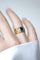 Bague 52 Bague bandeau victorienne en or jaune 18kt et saphir coussin 58 Facettes