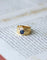 Bague 52 Bague bandeau victorienne en or jaune 18kt et saphir coussin 58 Facettes