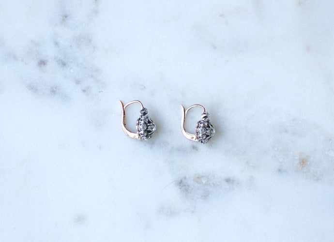 Boucles d'oreilles Boucles d’oreilles marguerite en or rose 18k et diamants 58 Facettes