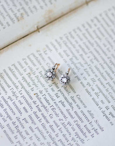 Boucles d'oreilles Boucles d’oreilles marguerite en or rose 18k et diamants 58 Facettes