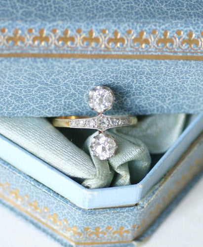 Bague 60 Bague aigrette Belle Époque en or jaune 18k et platine, diamants 58 Facettes