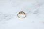 Bague 55 Bague marguerite ancienne en or rose 18kt et platine et diamants 58 Facettes