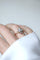 Bague 56 Bague trèfle ancienne en or rose 18 ct et platine, diamants 58 Facettes