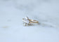 Bague 56 Bague trèfle ancienne en or rose 18 ct et platine, diamants 58 Facettes