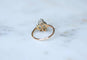 Bague 56 Bague trèfle ancienne en or rose 18 ct et platine, diamants 58 Facettes