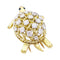 Broche Cartier Tortue - Broche vintage en or jaune, platine, diamants et saphirs 58 Facettes 33394