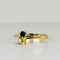 Bague Bague Toi & Moi vintage en or jaune 18 carats, saphir et diamant 58 Facettes 2410029