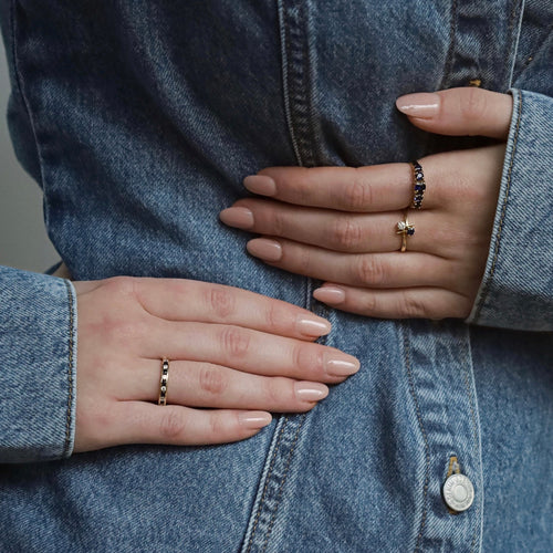 Bague Bague Toi & Moi vintage en or jaune 18 carats, saphir et diamant 58 Facettes 2410029