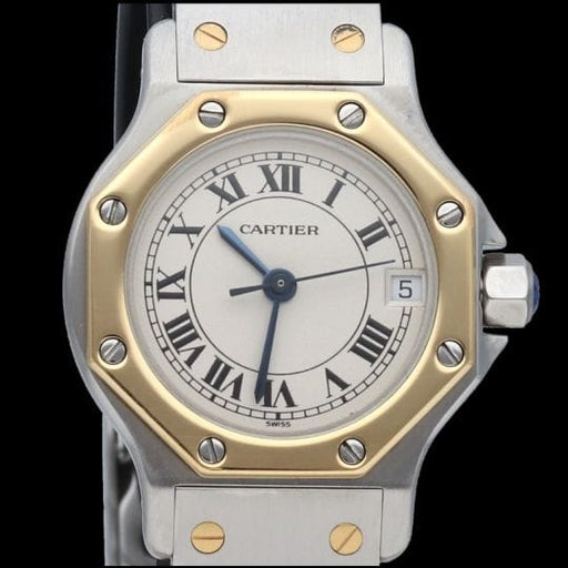 Montre Cartier Montre Santos Ronde Octagon Or Jaune 18K Et Acier 58 Facettes MT45177