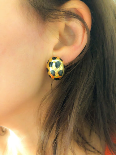 Boucles d'oreilles Tiffany - Boucles d’oreilles Angela Cummings en or jaune 18k et jade noir 58 Facettes 1