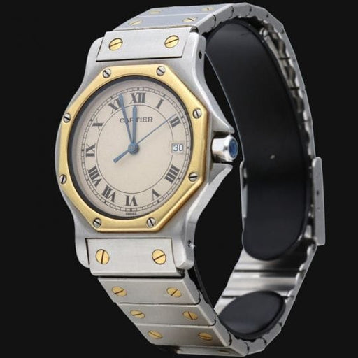 Montre Cartier Montre Santos Ronde Octagon Or Jaune 18K Et Acier 58 Facettes MT45329