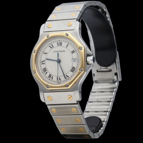 Montre Cartier Montre Santos Ronde Octagon 58 Facettes MT45175