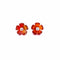 Boucles d'oreilles Boucles d’oreilles fleur en or 18 carats, cornaline et diamants 0,85 ct 58 Facettes