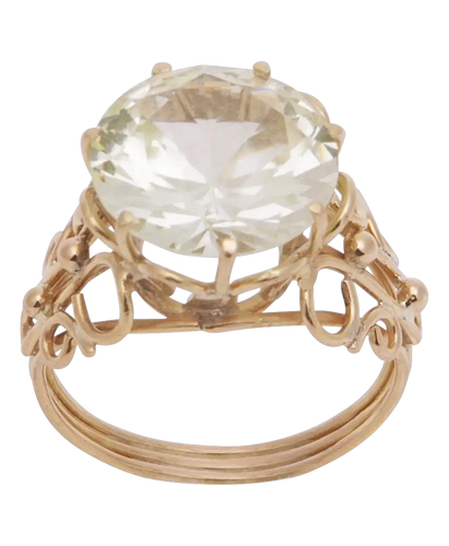 Bague 53 Impériale - Bague solitaire en or jaune 18 carats et saphir 58 Facettes BO210630/IMPERIALE