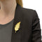 Broche Broche feuille texturée en or jaune 750 58 Facettes 35281