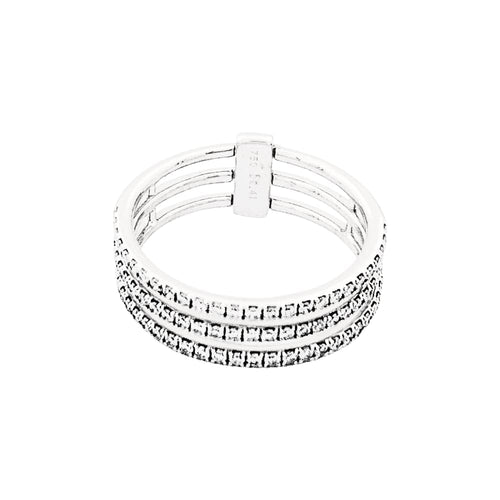 Bague 50 Messika Gatsby - Bague 3 rangs en or blanc et diamants 58 Facettes 35330