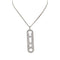 Collier Messika Move 10th Anniversary - Collier sautoir en or blanc et diamants 58 Facettes 32173