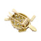Broche Cartier Tortue - Broche vintage en or jaune, platine, diamants et saphirs 58 Facettes 33394