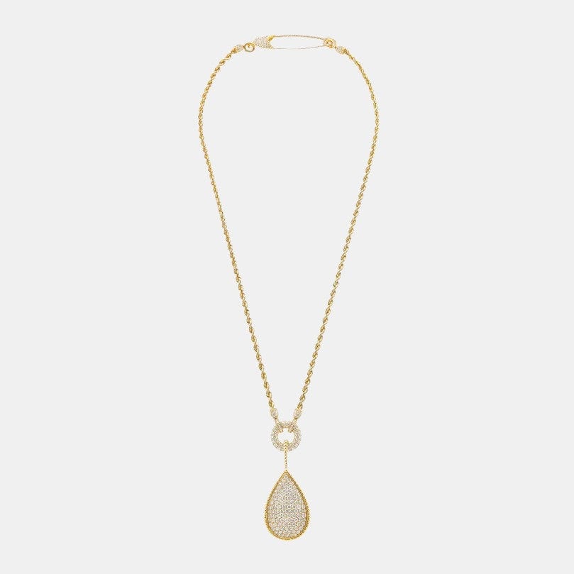 Collier Serpent Bohème XXL Motif Or jaune Diamant 13.07ct