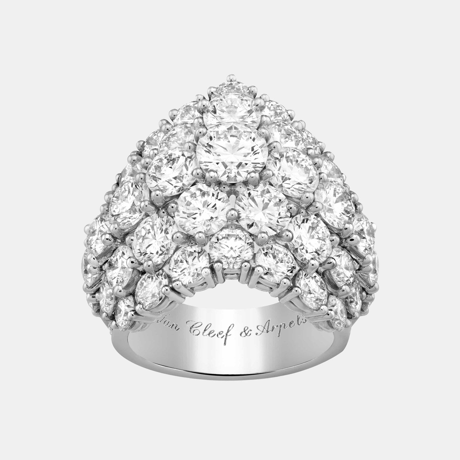 Bague A Cheval Platine Diamant 9.56ct