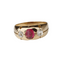 Bague 59 Bague "Trilogie" Or jaune Rubis Diamants 58 Facettes