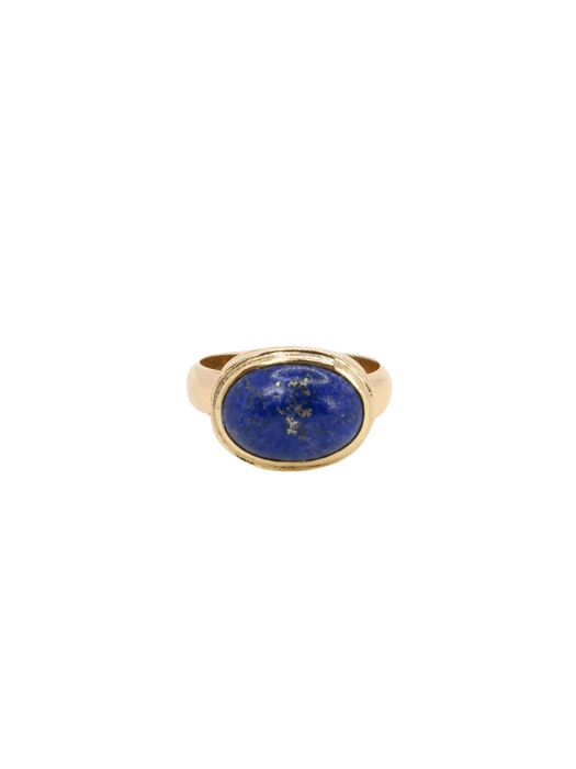 Bague 55 Bague vintage lapis lazuli or jaune 58 Facettes 1039.2