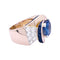 Bague 60 Bague Tank en or rose, platine, diamants et saphirs 58 Facettes 33460