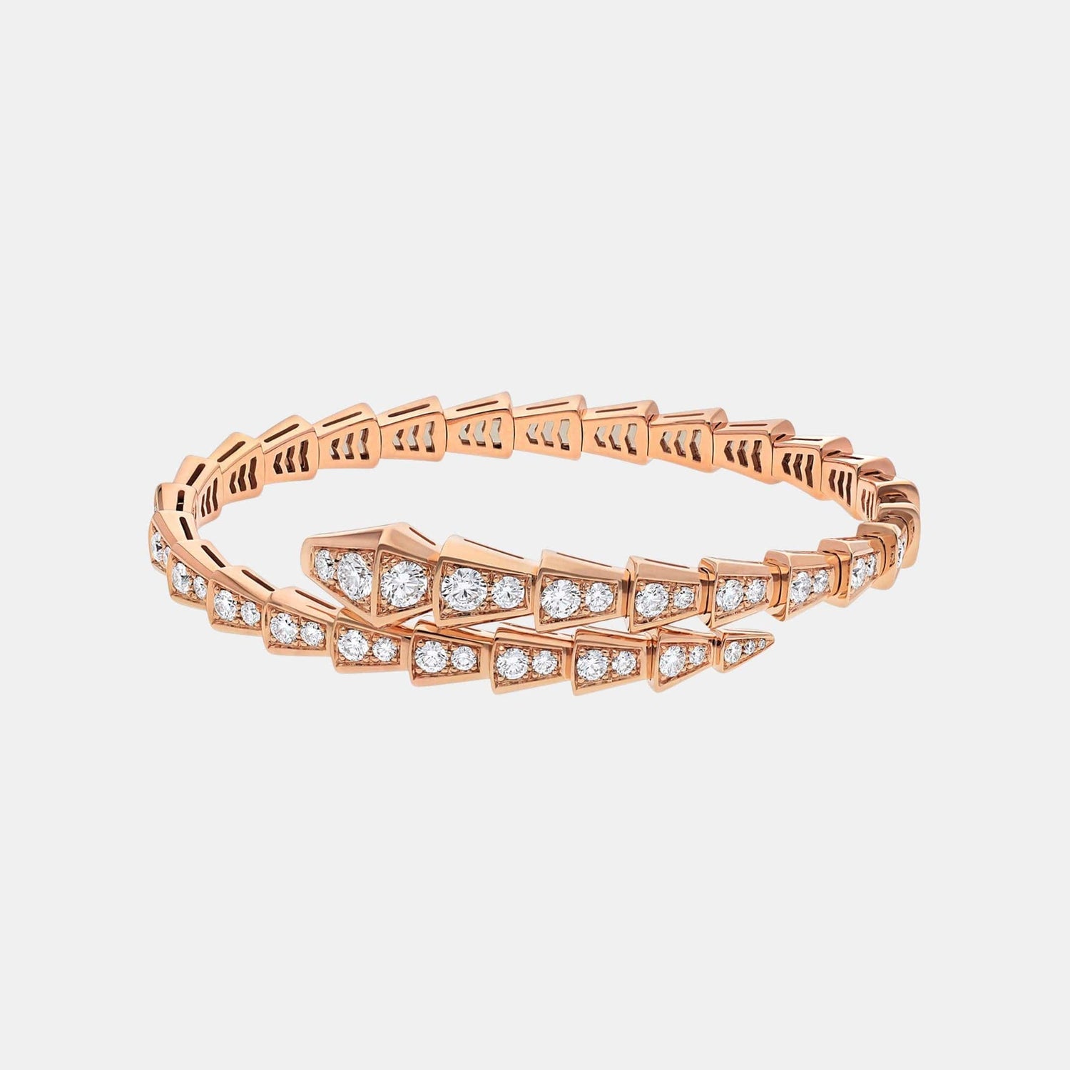 Bracelet Serpenti Viper Or rose Diamant 2.8ct