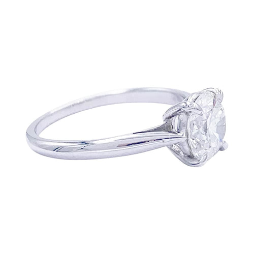 Bague 52 Bague solitaire en or blanc 750 sertie d’un diamant 1,36 ct 58 Facettes 32183