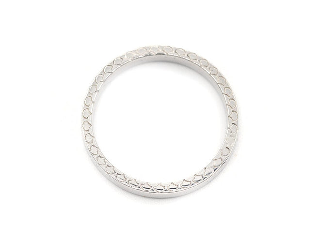 Bague 54 Alliance "Ruban" en or blanc 750 58 Facettes F1565