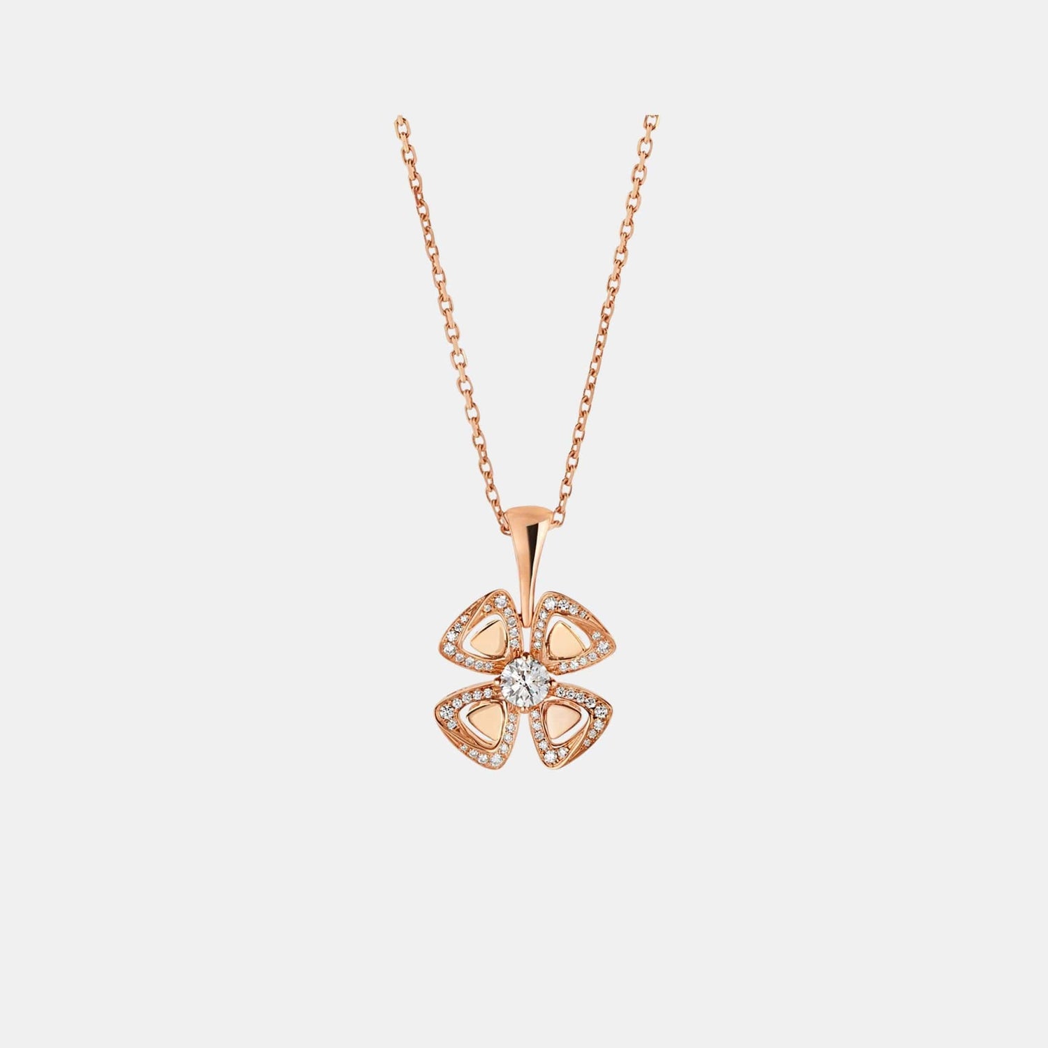 Collier Fiorever Or rose Diamant 0.34ct